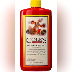 NEW Cole’s Flaming Squirrel Seed Sauce, 16oz.